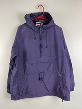 Vintage LL Bean Anorak Jacket Womens M Nylon USA Made Hiking Gorpcore Navy Blue
