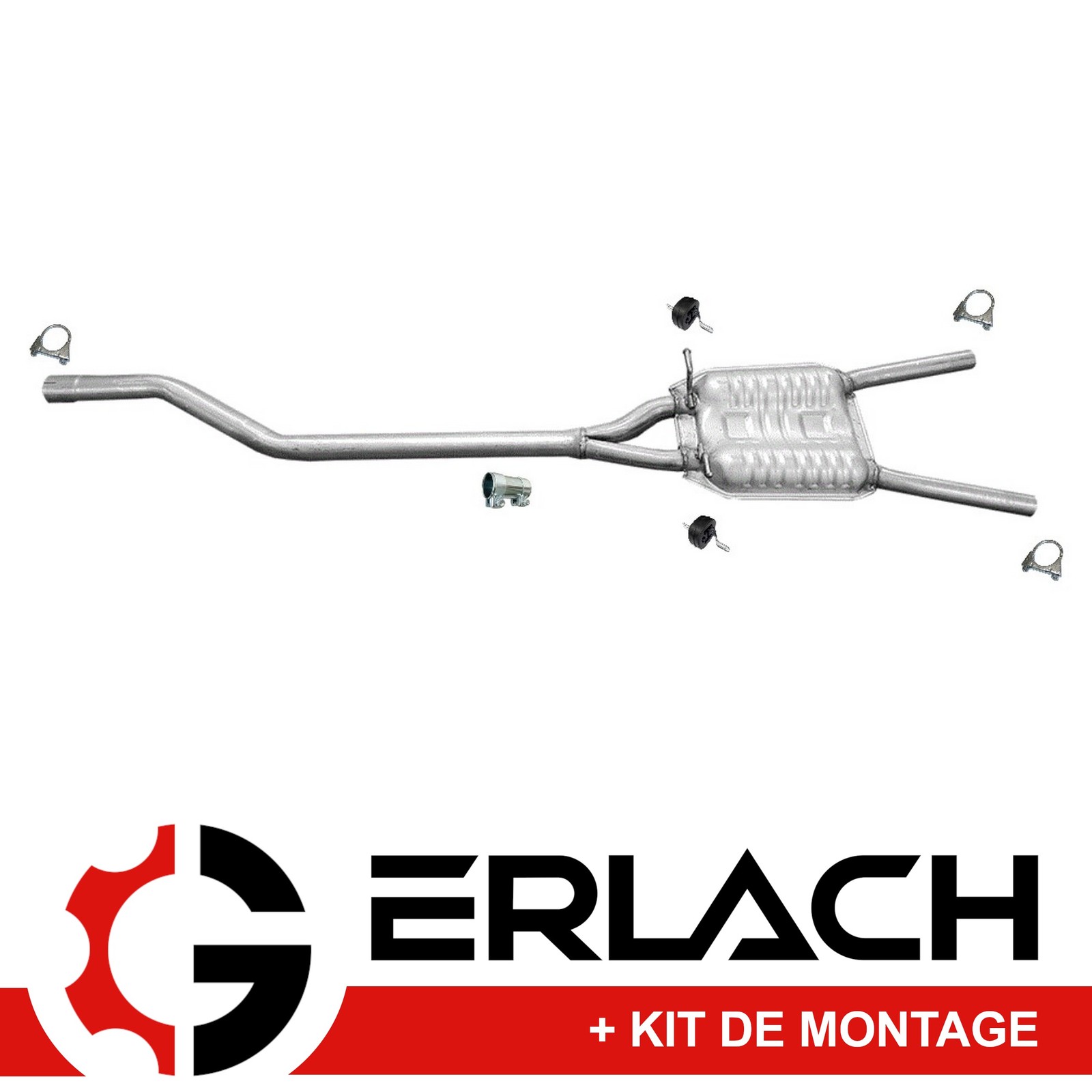 Silencieux intermédiaire Audi A6 1.8i Quattro 9587 pot echappement auto