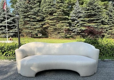 Mid Century Modern Vladimir Kagan Weiman Preview Sculptural Curve Sofa