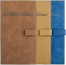 Auto Insurance and Registration Card Holder - Vehicle Glove Box Document Organiz