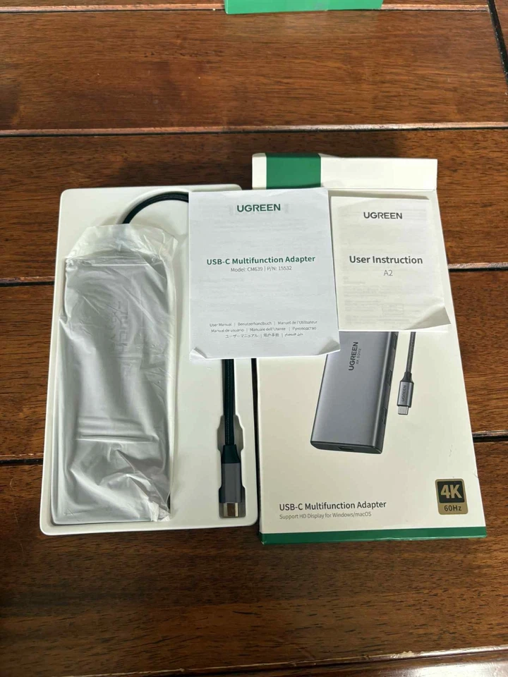 UGREEN Revodok 9-in-1 Model CM639 (USB-C,USB-A,SD&TF,RJ45) 4K 60Hz Adapter - Image 2 of 4