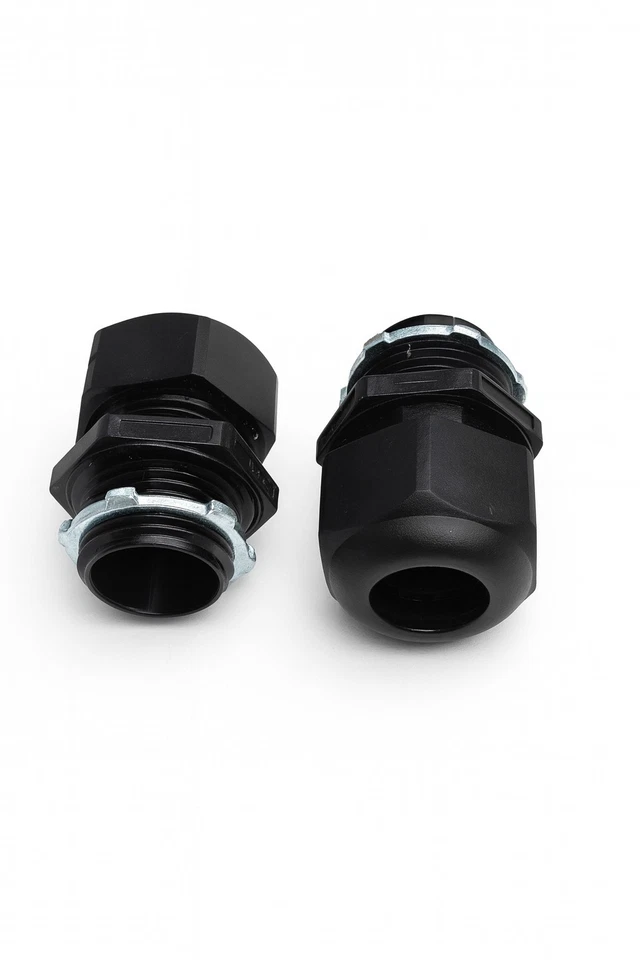 1" LTF Liquid Tight Fitting Nylon Connector w/ Metal Locknut IP68 Waterproof - Image 2 of 2