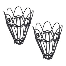 Adjustable Wire Cage Lampshade, 2 Pack Metal Bird Cage Bulb Guard Island5588