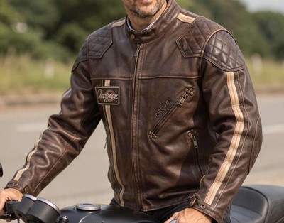Chevignon x Helstons Motorrad Lederjacke - Top Zustand