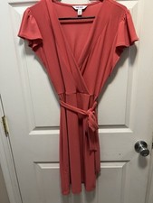 Nine West Womens tie waist  Dress - Coral - XS