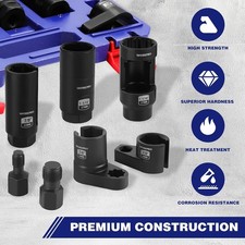 O2 Oxygen Sensor Socket Thread Chaser Set 7pcs O2 Sensor Wrench Removal Tool Kit