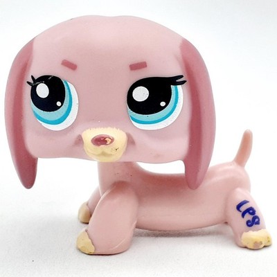 Hasbro Littlest Pet Shop Pink Dog Mini Vinyl Figure LPS Animal Collectible