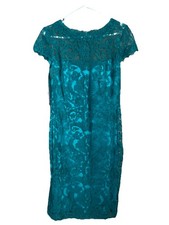 Tadashi Shoji Corded Embroidery on Tulle Cap Sleeve Dress 12