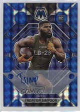 2023 Panini Mosaic Rookies Blue Prizm 86/99 Trenton Simpson #367 Auto 11ks