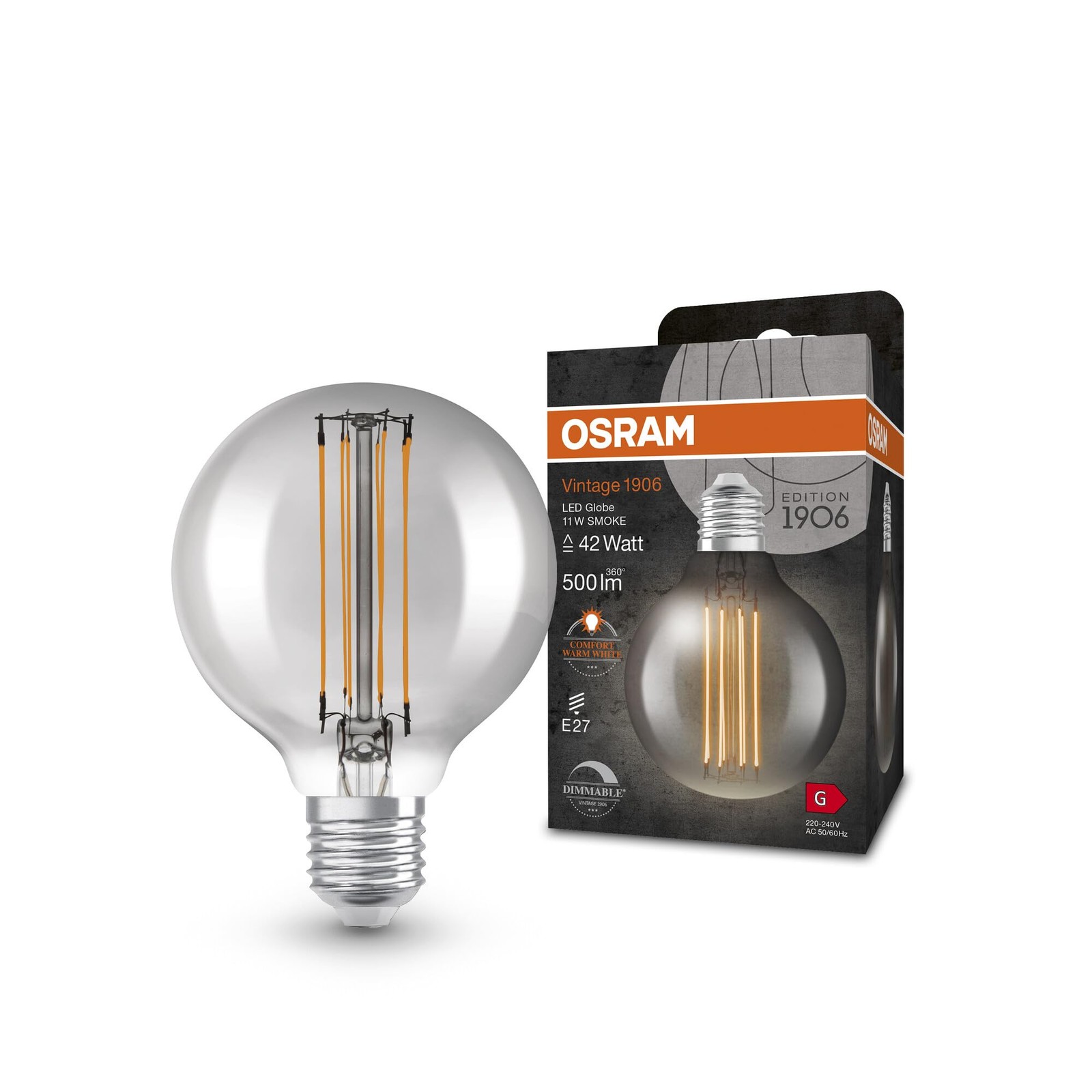 Osram Vintage 1906 LED E27 Dimmerabile 42W Ricambio | Luce Calda Retrò