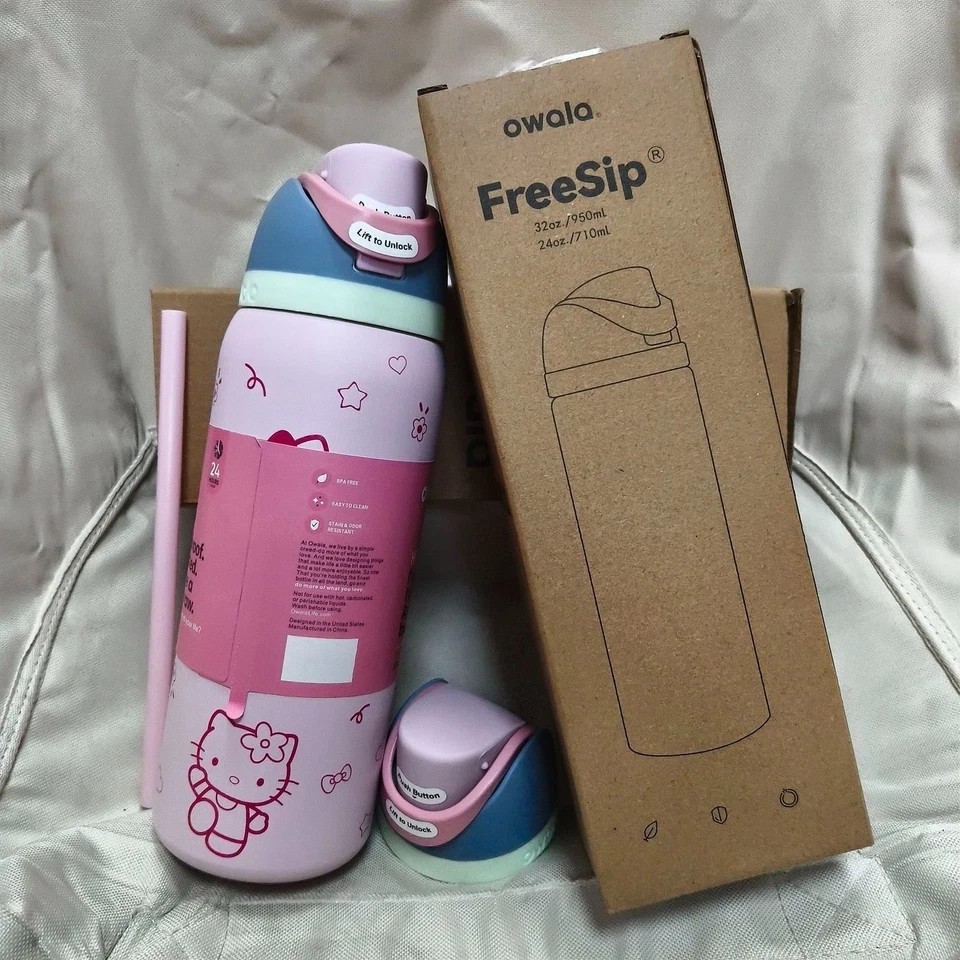 New Owala Cinnamoroll/Kuromi Stainless Steel thermos Water bottle  32oz US