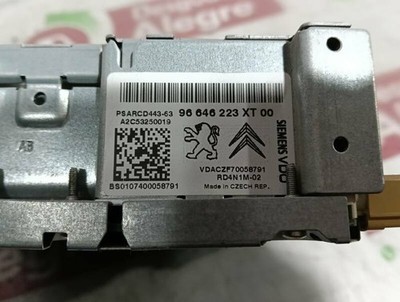 96646223XT audio system CITROEN C4 PICASSO AVATAR 2010 441070