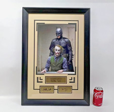 The Dark Knight Batman & Joker Framed Ledger & Bale Signatures Poster 18" x 26"