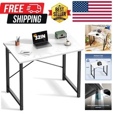 32 Inch Office Small Computer Desk Modern Simple Style Writing Study Work Tab...