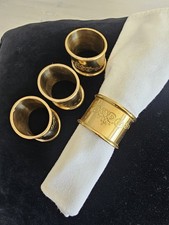 Brass Napkin Rings - Vintage Set of 4.