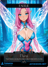 Ficha de hadas 1/1 voladora - hadas azules para Magic The Gathering