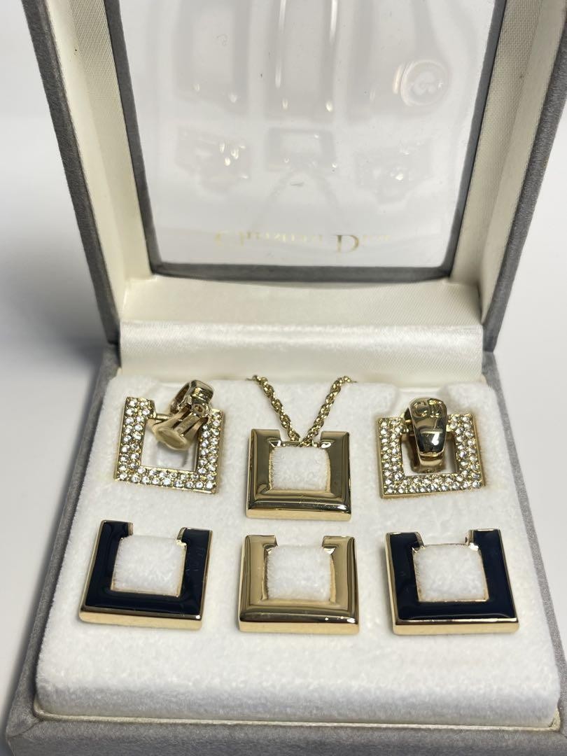 Dior Luxury Used Jewelry Set Necklace and Earrings