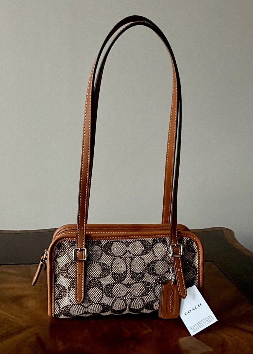 Coach ORIGNALS Ltd Ed 90s Design CRYSTAL SIGNATURE JACQUARD SML