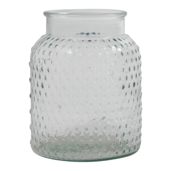 INNA-Glas Teelichthalter Gaisrul, Punktmuster, Klar, 18Cm, Ø13,5Cm-image