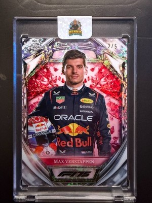 F1 Chrome 2025 Max Verstappen Diamond 75th Anniversary #D75-1  /5 Red