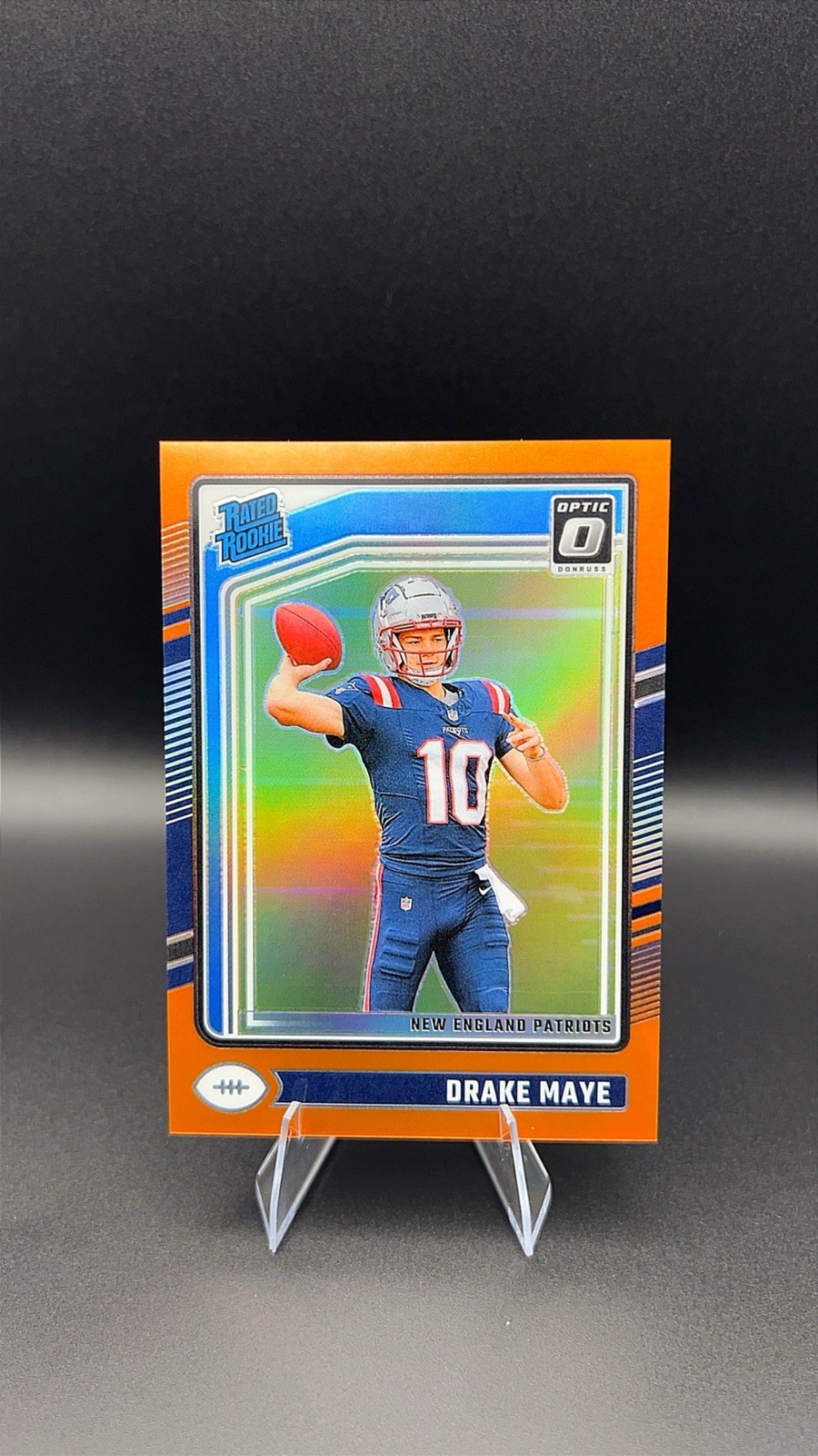 2024 Panini Donruss Optic Rated Rookie Drake Maye #229 Orange Prizm /249 (RC)
