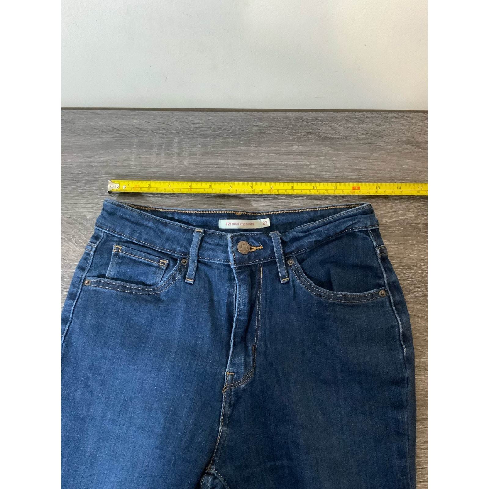 Levi’s 721 High Rise Skinny Jeans Denim Pants Women’s Size 27 - USED thumbnail 8