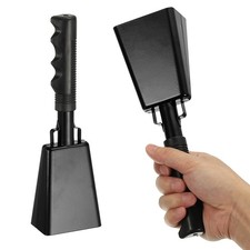 10" Cow Bells for Football Games, 2Pcs Cowbells for Sporting Events, Black