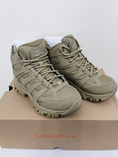 Merrell Men's Moab 3 Mid Tactical Waterproof Coyote Boot Size 3.5 New In Box