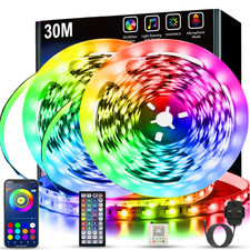 LED RGB Strip Lights 10M 15M 30M Bluetooth Smart App Remote Control Music Sync