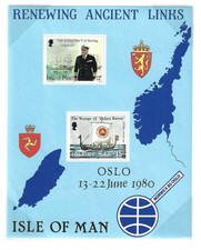Isle Of Man SC # 176a norwex 80 Oslo 1980.  . MNH