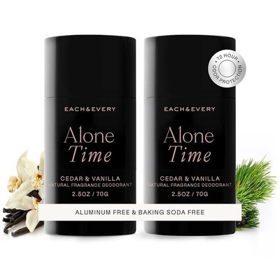 Each  Every Aluminum Free Deodorant for Men  Women, Cedar  Vanilla - All Natu...