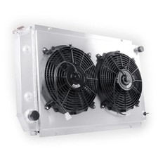 OHOB-COOL 3 Rows with Fan Shround Cover Aluminum Radiator For 1979-1993 Ford ...