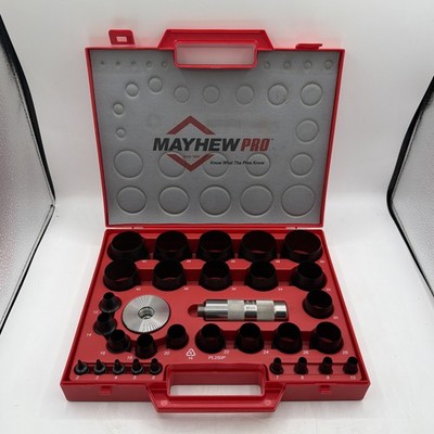 Mayhew Pro Tools 66006 Hollow Punch, 31-Piece Set, Black Metric KIT 2-50mm MINT
