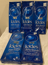 Vtg Tinsel Holiday Time 18  Icicles Christmas Tree 2000 Strand USA Lot Of 5