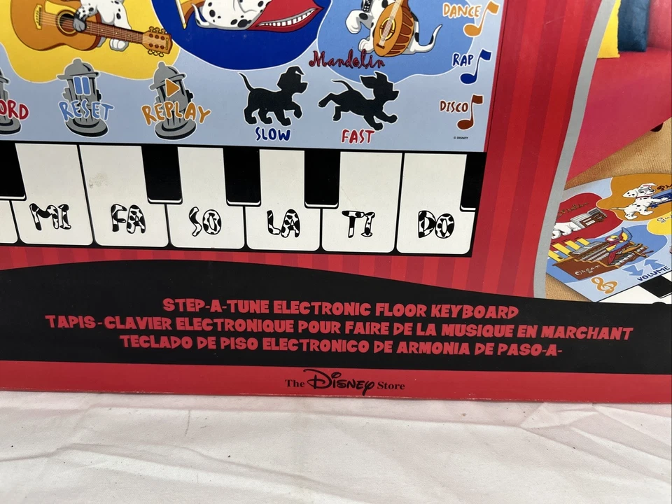 Teclado de piso electrónico Step A Tune de colección 102 dálmatas de Disney nuevo en caja**raro* Foto 2 de 4