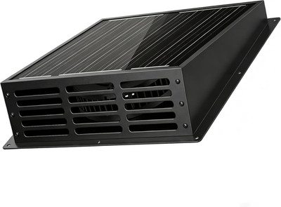 25W Solar Powered Exhaust Fan, 430 CFM High Airflow Attic Fan with 12V Monocryst