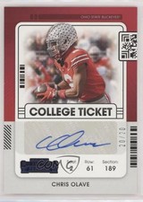 2022 Panini Chronicles Draft Picks Blue 20/20 Chris Olave #CCT-COL Auto qf8