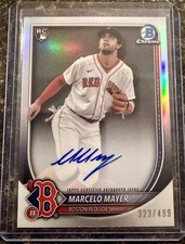 2025 Bowman Chrome - Marcelo Mayer RC Refractor Auto /499 #CRA-MM Boston Red Sox