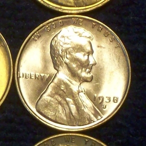 1938-S BU - SOLID LINCOLN WHEAT CENT - NICE COLOR - GOOD DETAILS - SEE PICS!!