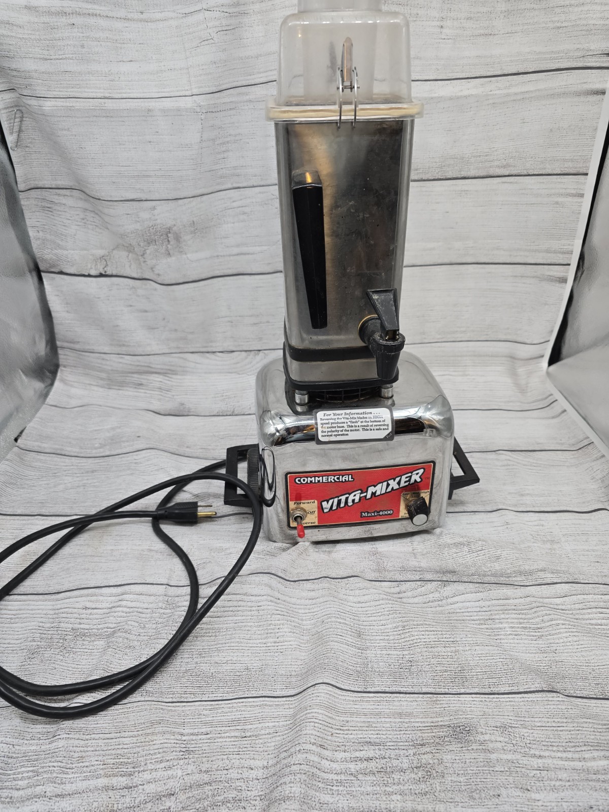 Vita-Mix Mixer Maxi-4000 Stainless Commercial Blender Proces