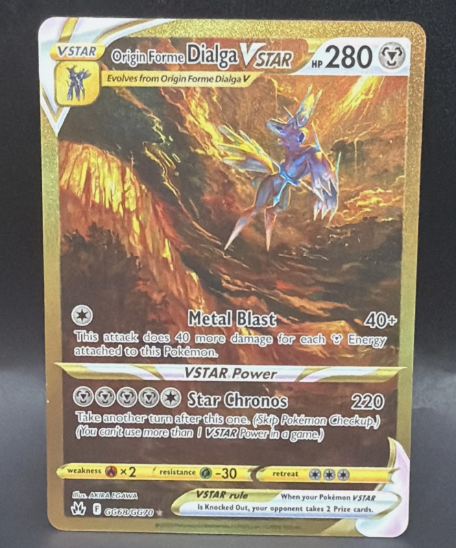 Origin Forme Dialga VSTAR (Secret) GG68/GG70 Crown Zenith - Pokemon Card - NM