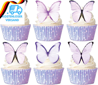 Essbare Schmetterling Tortendeko MäDchen,48 Essbare Schmetterlinge FüR Torte Lil