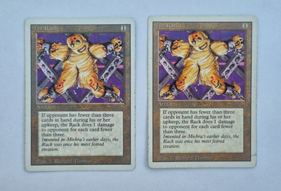 MTG The Rack x2, 3E Revised Edition, Artifact, Uncommon, Vintage, LP