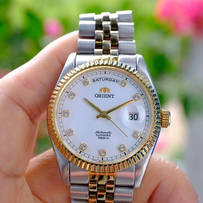 Orient President SEV0J002WY Automatic Watch Day-Date Luxury Model