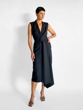 Alexander McQueen Sleeveless Twist Front Maxi Dress