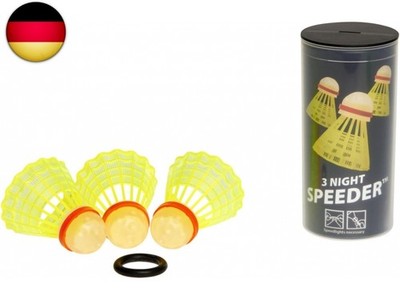 Speedminton NIGHT Speeder - 3er Pack leuchtende Speed Badminton/Crossminton