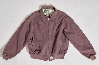 [希少]Carhartt aztecサンタフェジャケットJS1157 Carhartt JS1157 Aztec Lined Santa Fe Jacket Damson Purple Collar X