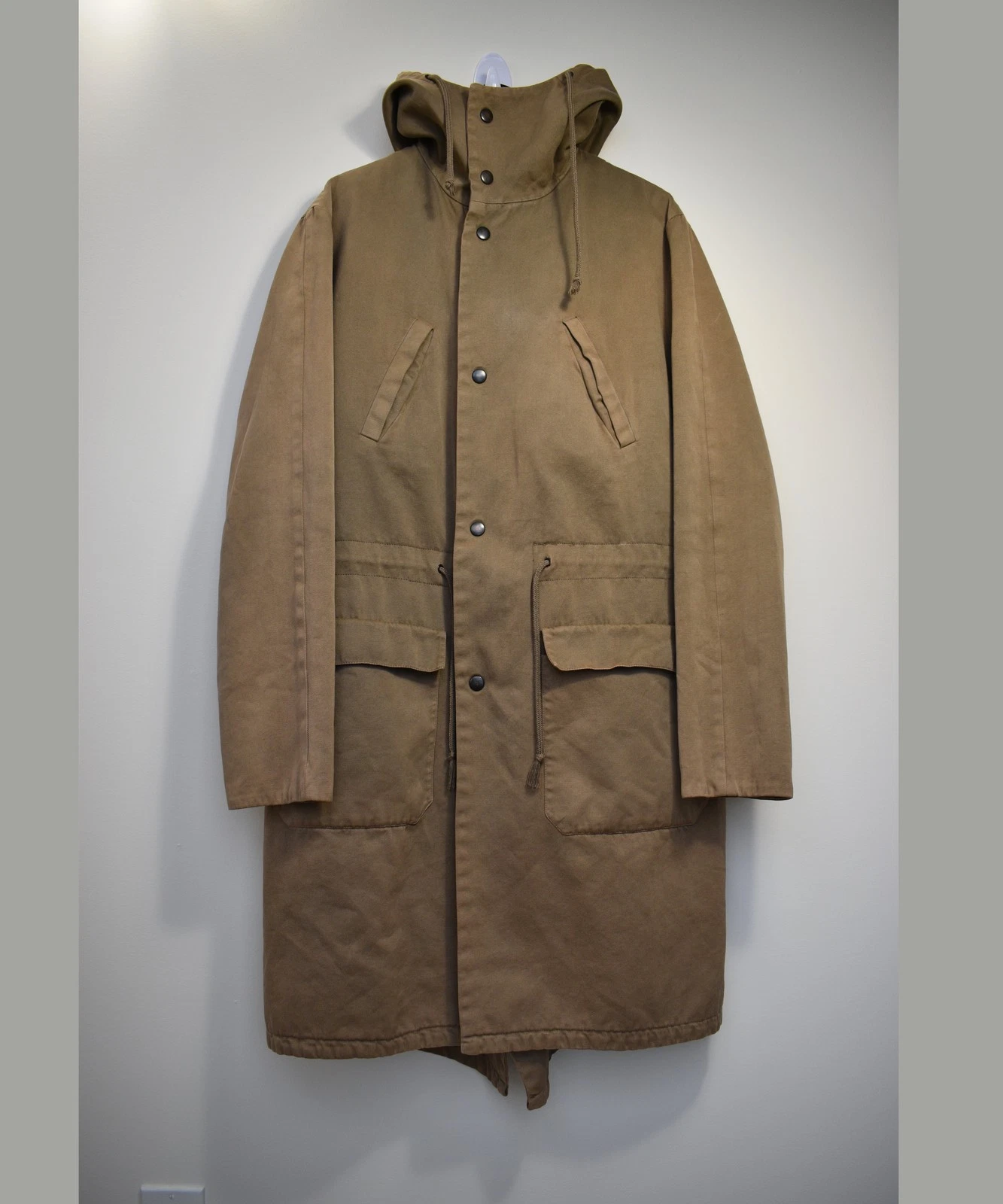 raf simons aw03-04 closer brown blank pcl parka oversized image 1