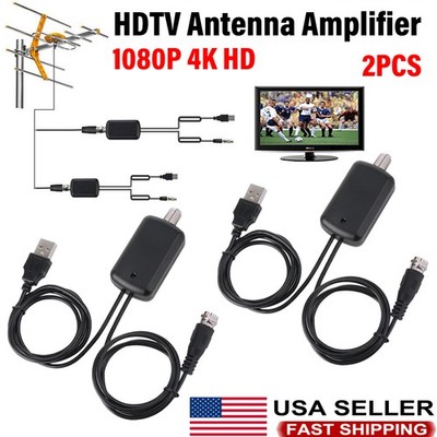 5700Miles Digital TV Antenna Indoor HDTV Amplified Signal Booster 4K HD 1080P 2X