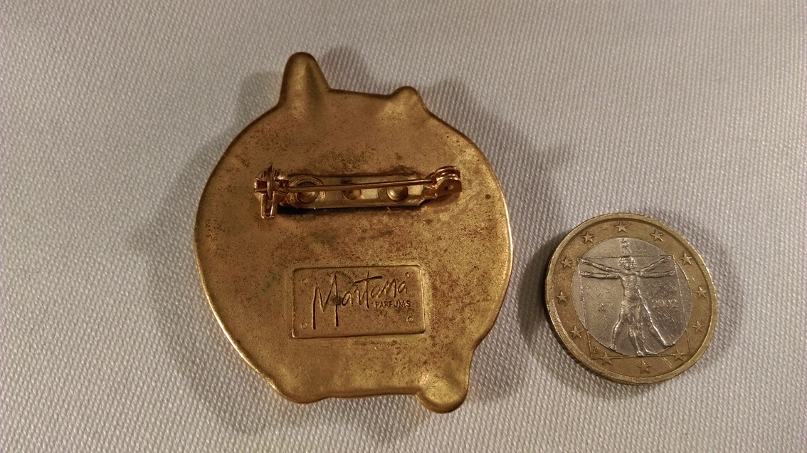Broche Vintage Claude Montana En Métal Doré - Pièce Collector Unisexe